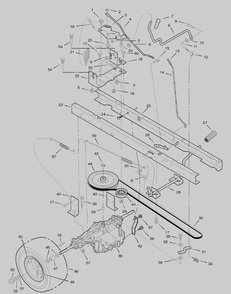 Motion Drive Diagram and Parts List for 425001X8A 2004 Briggs and Stratton Lawn Tractor